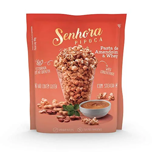 Pipoca Pasta De Amendoim Whey Senhora Pipoca 90g - AMENDOIM