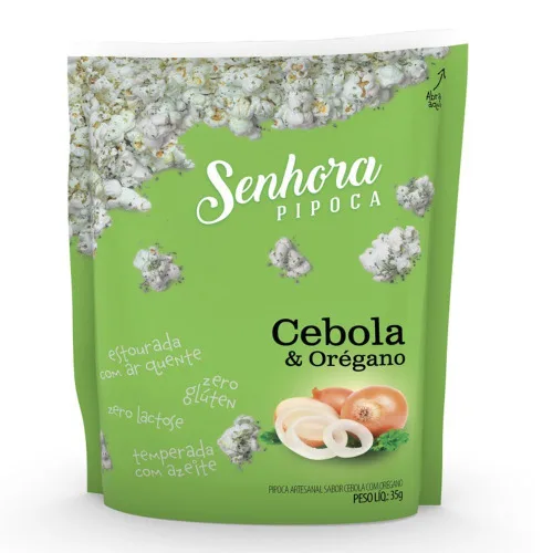 Pipoca De Cebola E Oregano Senhora Pipoca 35g - SENHORA PIPOCA - Mercearia
