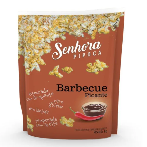 Pipoca De Barbecue Picante Senhora Pipoca 35g - SENHORA PIPOCA - Mercearia