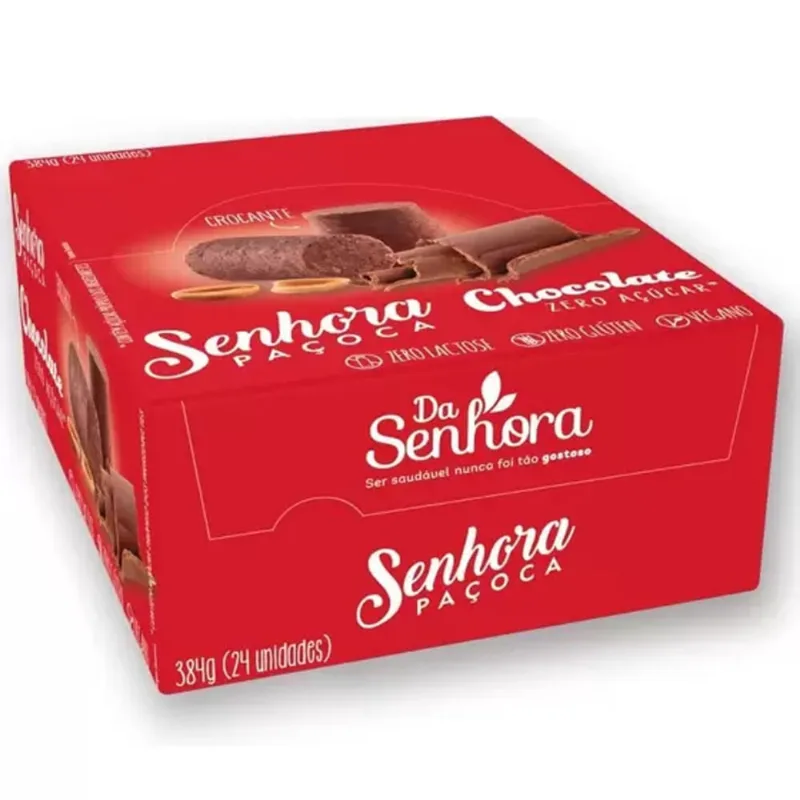 Paçoca Chocolate Zero Senhora Display 384g (24 unidades)