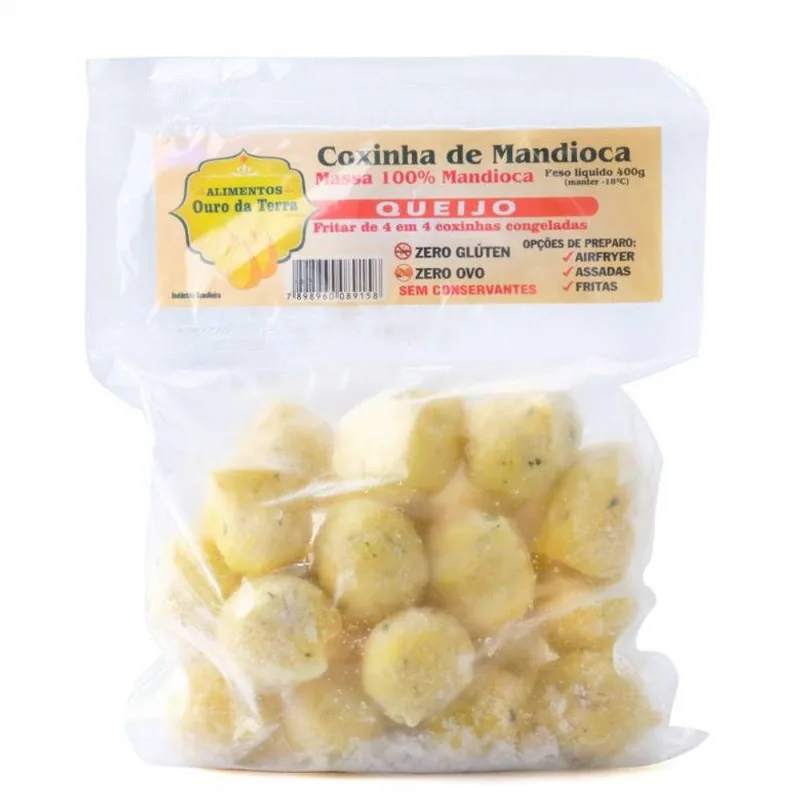 Coxinha Mandioca Ouro da Terra Congelada Queijo 400g