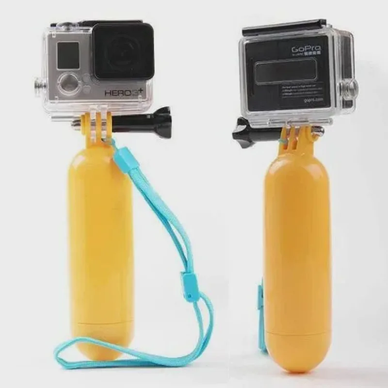 Bastão Flutuante Flutuador De Mão Amarelo Para Gopro E Sjcam