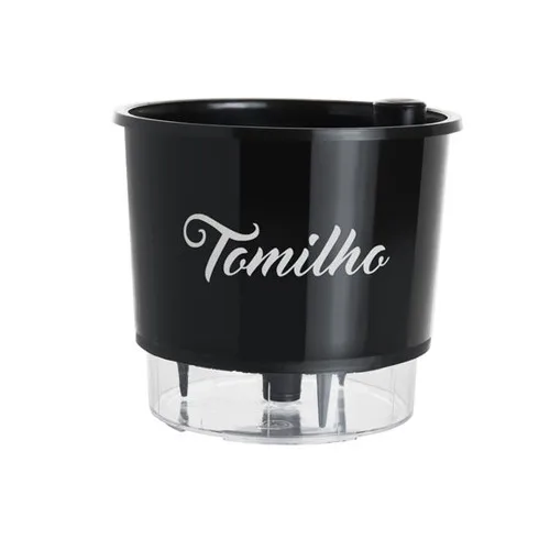 Vaso Raiz Autoirrigavel 03 Preto Tomilho - PRETO - Papelaria
