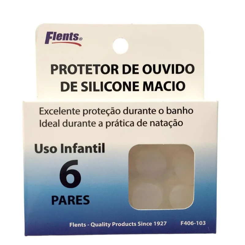 Protetor E Tampão De Ouvido De Silicone Infantil 06 Pares