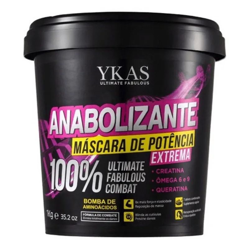 Ykas Anabolizante Capilar De Potência Máscara 1000g
