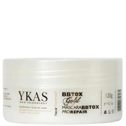 Mascara Ykas Bbtox Gold 120g - YKAS - Higiene E Beleza