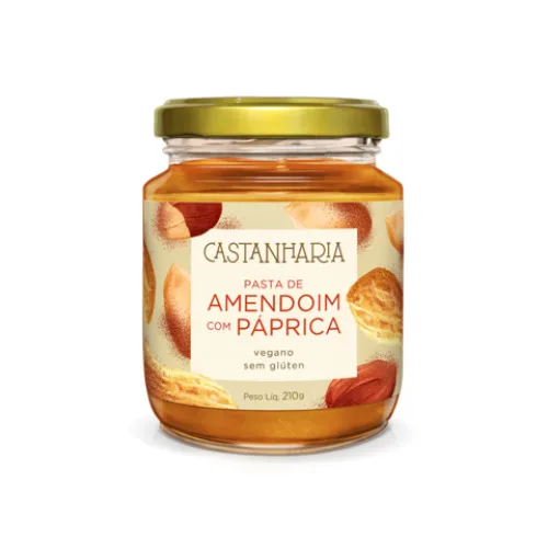 Pasta Amendoim C/paprica Castanharia 210g - CASTANHARIA