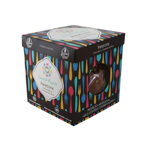 Panetone Chocolate Com Castanha Do Para 500g Cucina Di Manjuba - DI MANJUBA