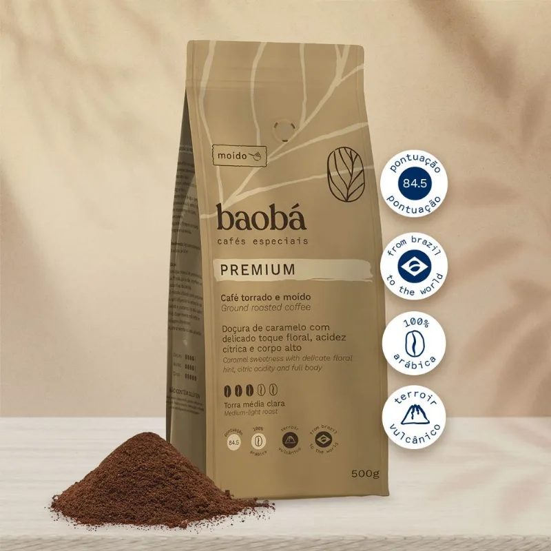 Café Torrado e Moído Baobá Premium Especial 500g