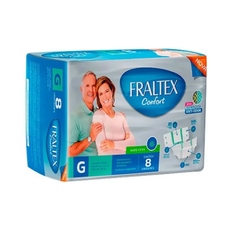 Fralda Geriátrica Fraltex G c/ 8 Unid