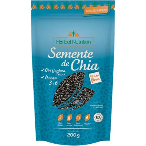 Semente De Chia Herbal Nutrition 200g - NUTRITION