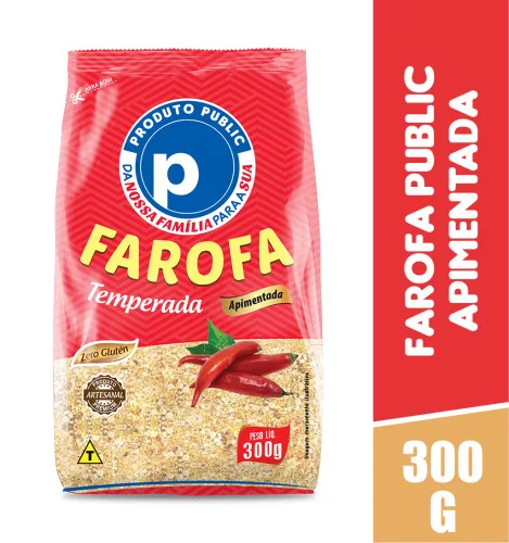 Farofa Temperada Apimentada Public 300g - PUBLIC