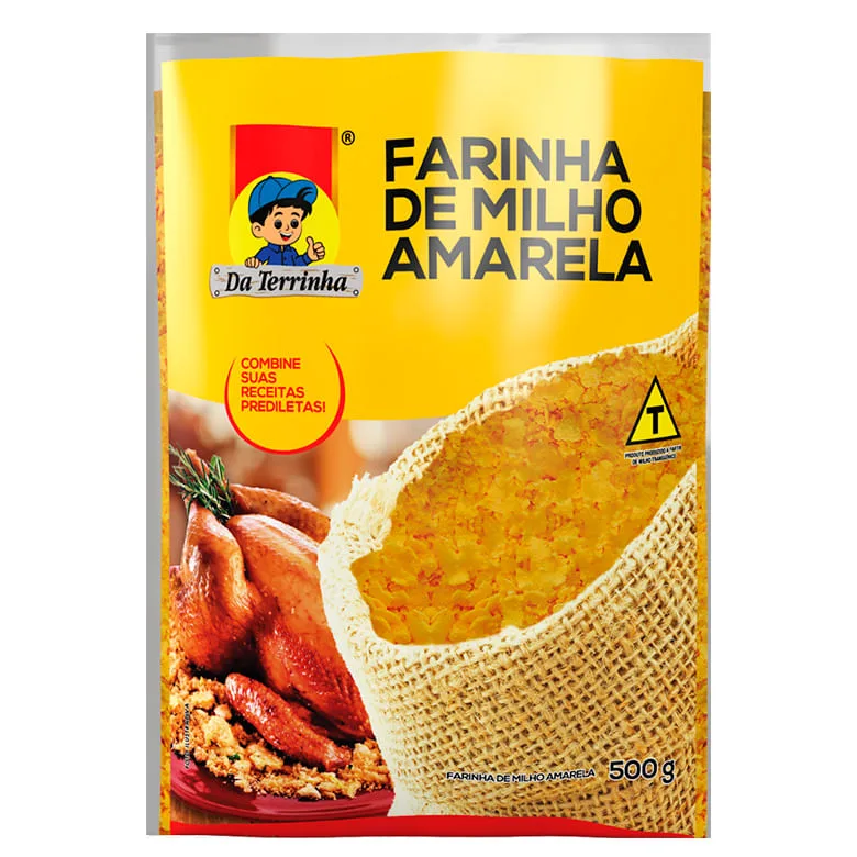 FARINHA DE MILHO AMARELA DA TERRINHA 500 G UND - DA TERRINHA - Mercearia