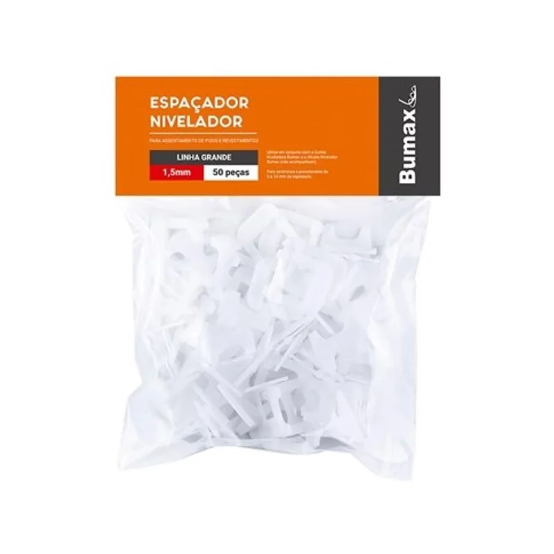 Espaçador Nivelamento 1.5mm 50 Peças Bumax