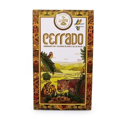 Choc Quetzal 74 Catanha Baru Cerrado 80g - QUETZAL - Mercearia