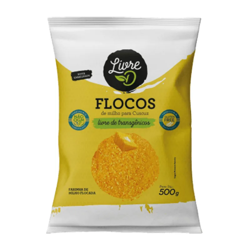 Flocos de Milho Livre D Não Transgênicos 500g