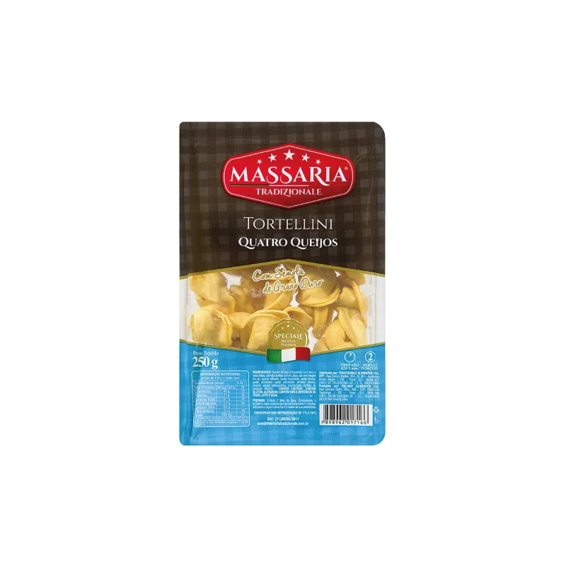 Tortellini de Quatro Queijos Resfriado Massaria Tradizionale 250g - Massaria Tradizionale - Mercearia