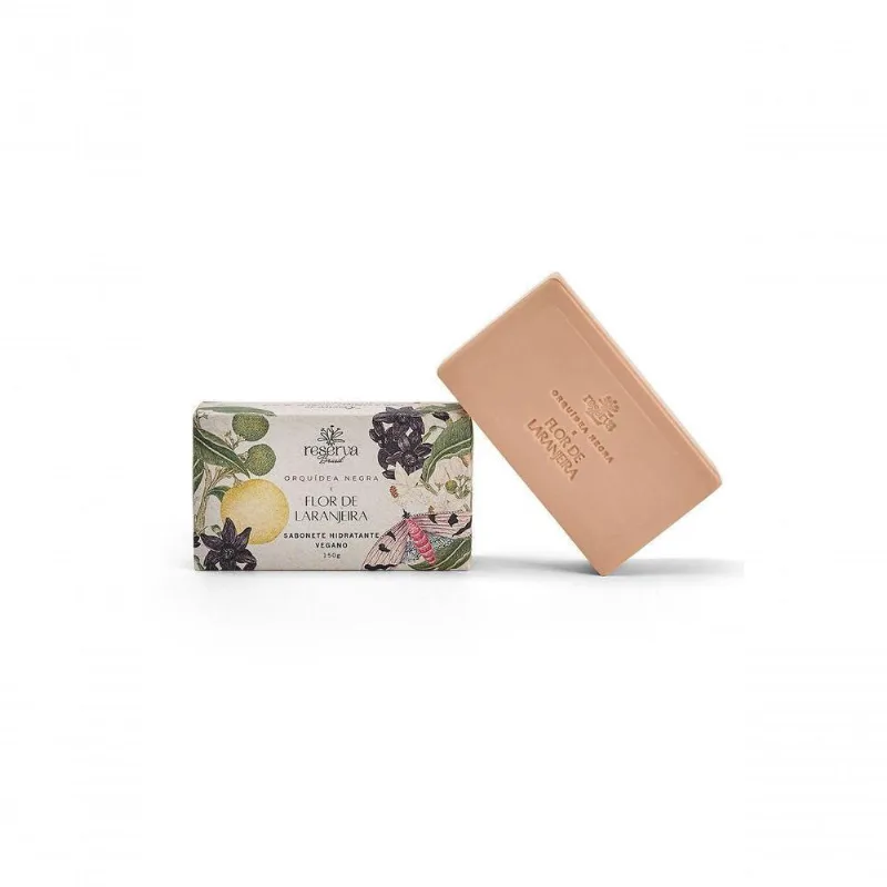 Sabonete Barra Vegano Orquídea Negra E Flor De Laranjeira 150g