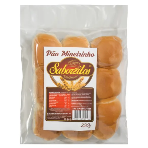 PÃO MINEIRINHO SABORZITOS PACOTE 220G - MINEIRINHO