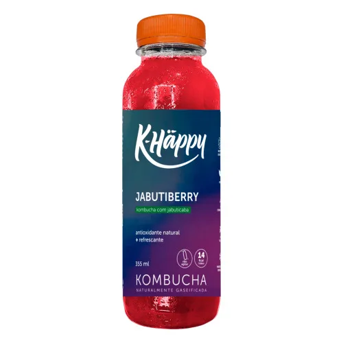 KOMBUCHA JABUTIBERRY K HÄPPY GARRAFA 355ML - K-HAPPY