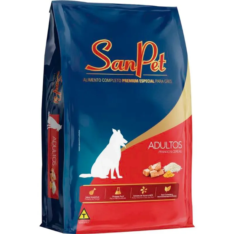 Alimento para Cães Adultos SanPet Frango e Cereais 6kg
