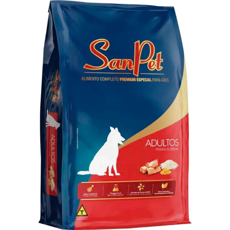 Alimento para Cães Adultos SanPet Frango e Cereais 10,1kg