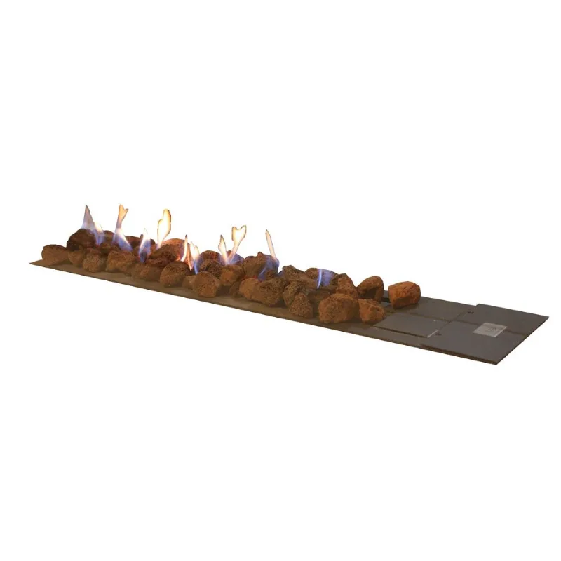 Lareira A Gás Modelo Luna De 70cm Com Pedras Vulcânicas