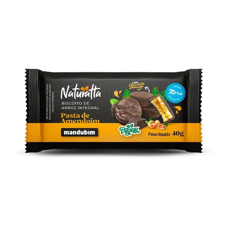 Biscoito Naturatta Pasta de Amendoim com Choc. Amargo 40g