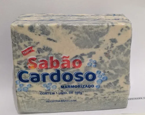Sabao Em Barra Marmorizado Cardoso 500g - SABAO CARDOSO - Higiene E Beleza