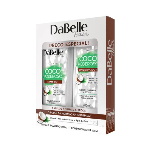 KIT SH+COND DABELLE COCO PODER 250+175ML - Não Disponível - Perfumaria