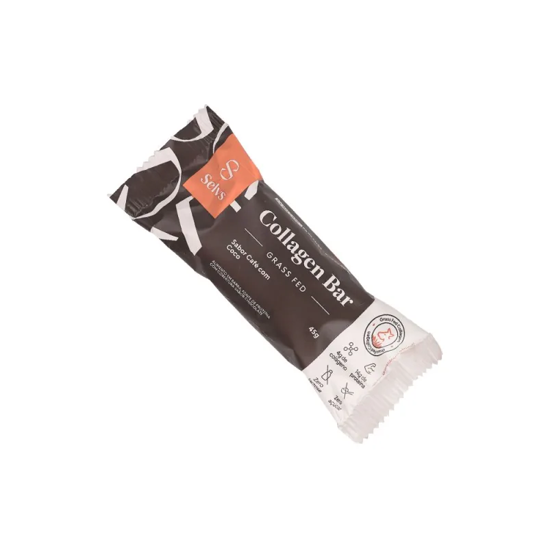 Barra Collagen Bar Café Com Coco Selvs 45g - Não Informado - Mercearia