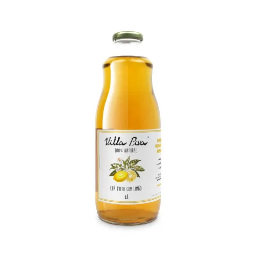 CHÁ PRETO NATURAL COM LIMÃO VILLA PIVA GARRAFA 1 LITRO - VILLA PIVA