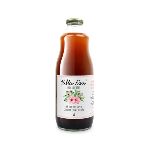 CHÁ VERDE COM HIBISCO CAVALINHA E DENTE-DE-LEÃO VILLA PIVA 1L - VILLA PIVA