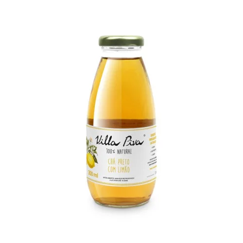 CHÁ PRETO NATURAL COM LIMÃO PIVA GARRAFA 300ML - VILLA PIVA