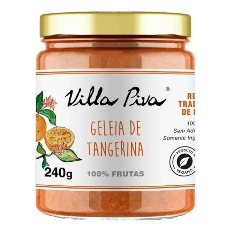 Geleia Tangerina 100% Frutas Sem Adição Açúcar Villa Piva