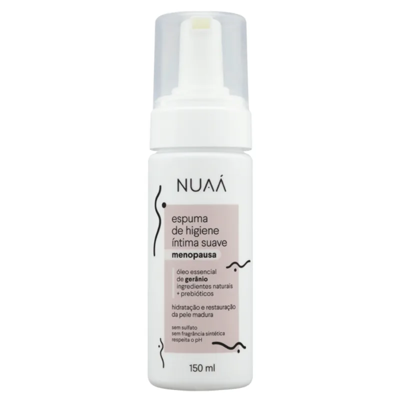 Espuma De Higiene Intima NUAÁ Menopausa Sem Perfume 150ml