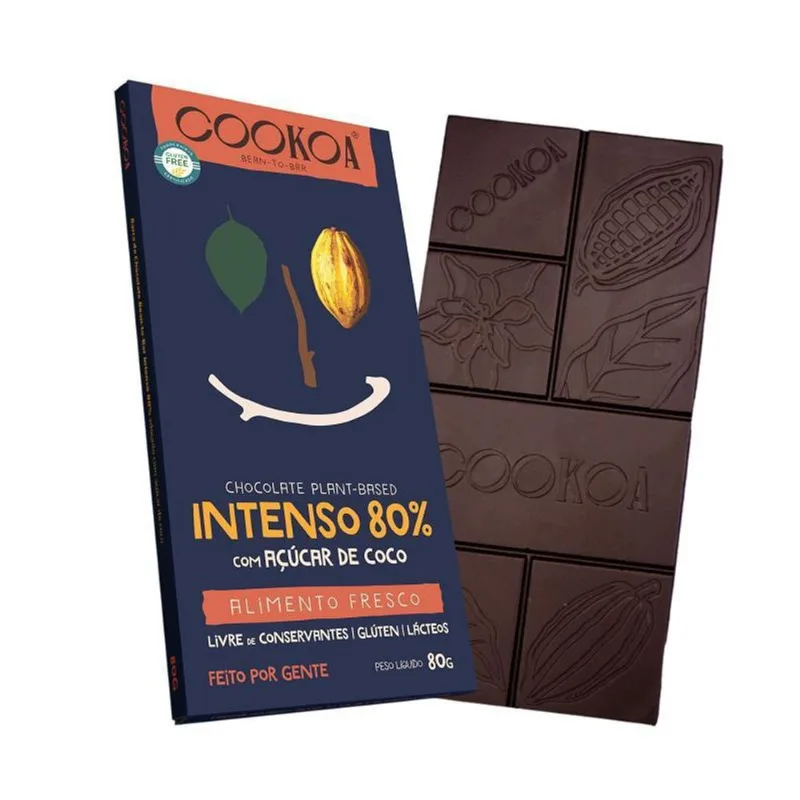 Chocolate Intenso 80% Cacau Cookoa 80G