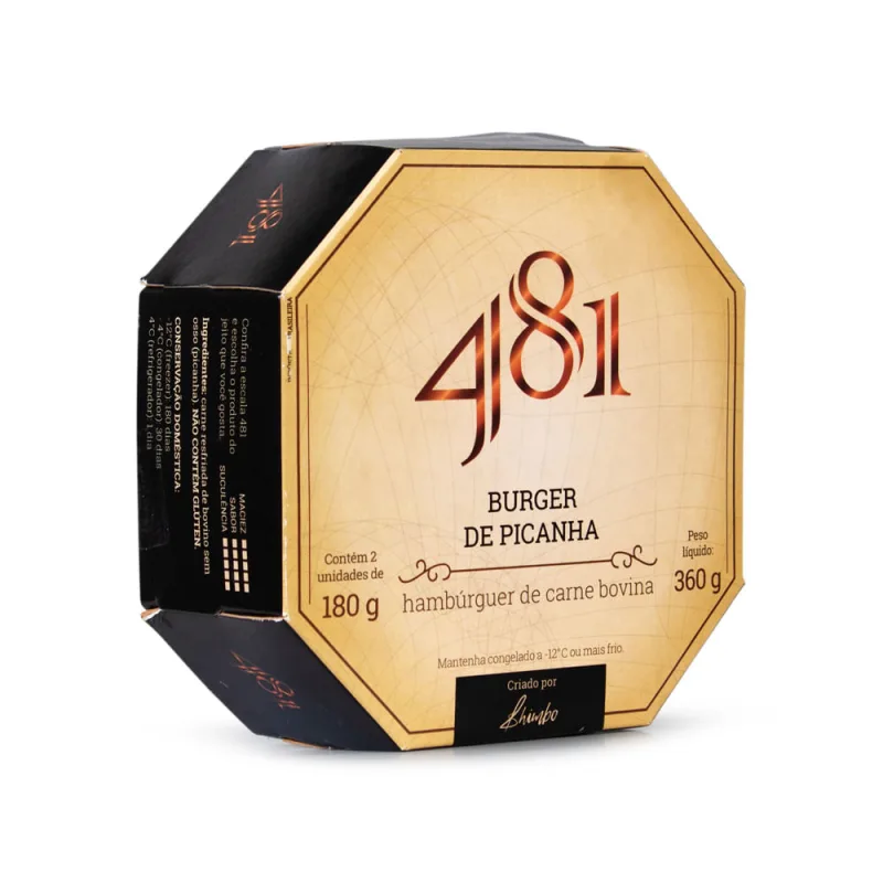 Hambúrguer Picanha 481 Caixa com 2 Unidades 360g - 481 - Congelados