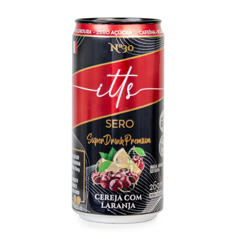 Super Drink Itts Zero Cereja com Laranja Lata 269ml Super Drink Itts Zero Cereja e Laranja Lata 269ml