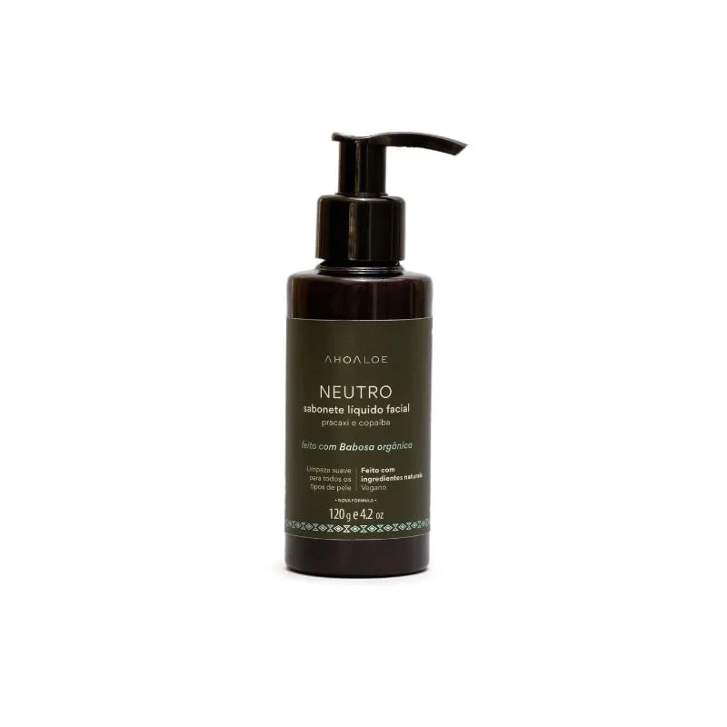 Sabonete Líquido Neutro Facial AhoAloe 120ml - AhoAloe - Higiene E Beleza
