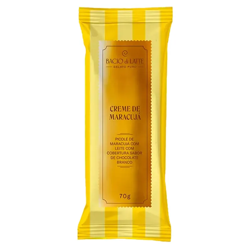Picolé Mousse Maracujá Bacio Di Latte 70g - Bacio Di Latte - Sorvete