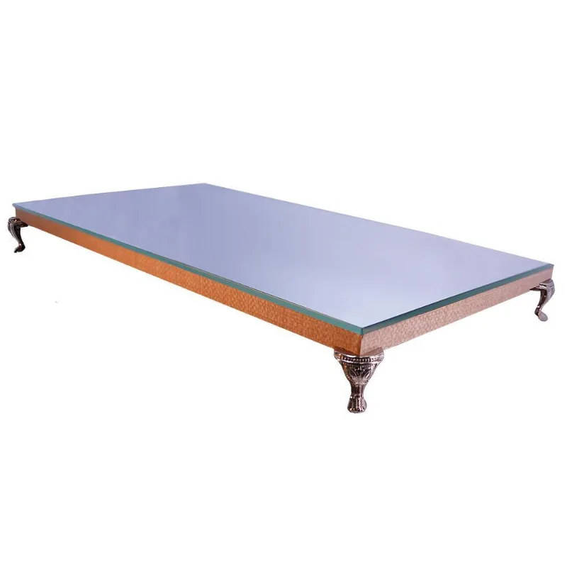 Bandeja Espelhada Para Mesa Lavabo Banheiro Sala Luxo 12x25