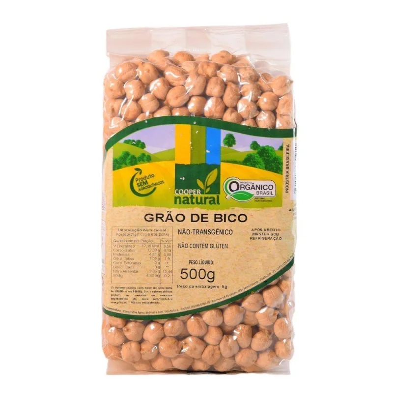 Grão De Bico Orgânico À Vácuo Coopernatural 500 G - Não Informado - Mercearia