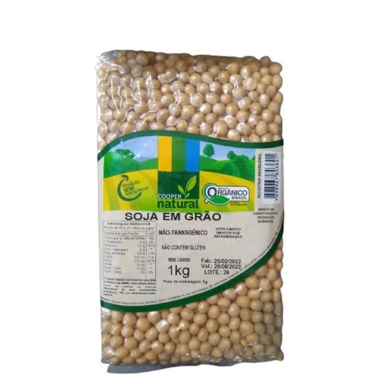 Soja Em Grãos Orgânico Coopernatural 1Kg