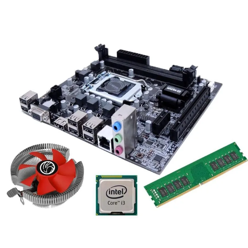 Kit Placa Mãe H61 1155 Ddr3 + Processador I3 + 4gb + Cooler