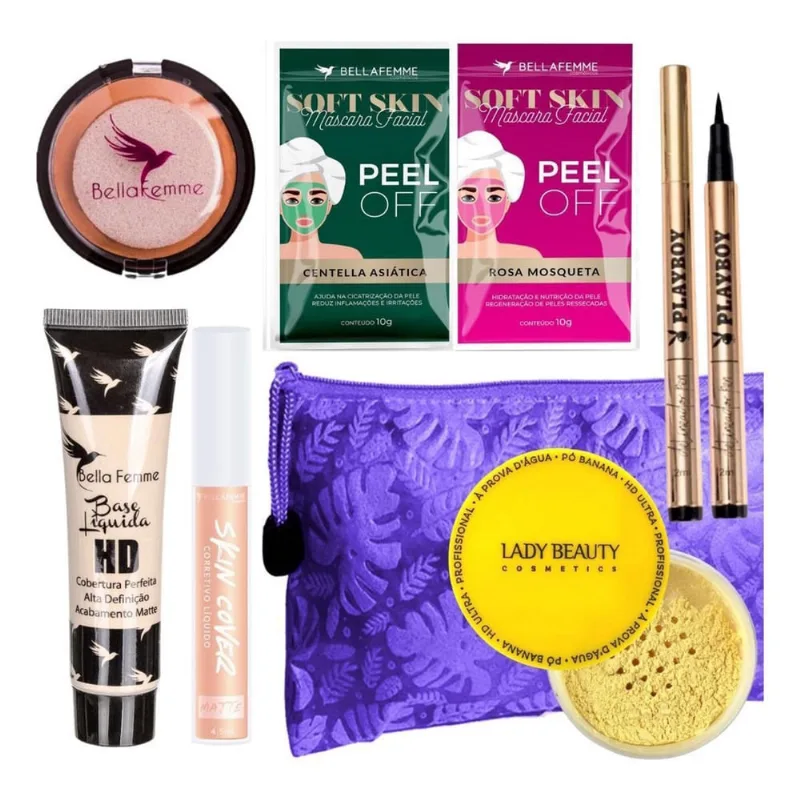 Maquiagem Base Pó Compacto Matte Corretivo Pele Morena