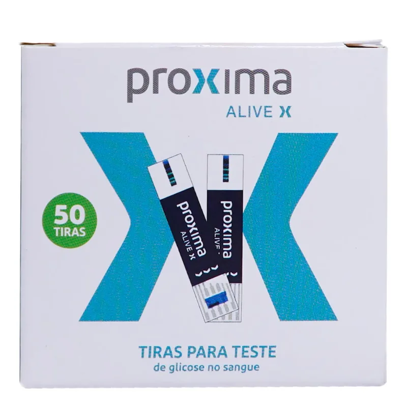 Tira Para Teste De Glicemia Próxima Alive X 50 Unidades