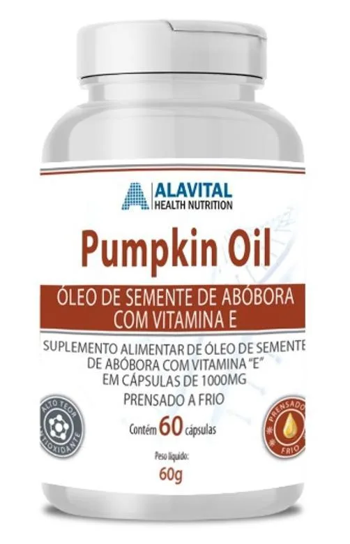 Óleo De Semente De Abóbora Alavital 60 Cápsulas - Não Informado - Mercearia
