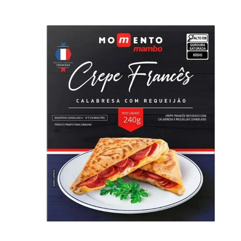 Crepe Francês Calabresa com Catupiry Momento Mambo 240g