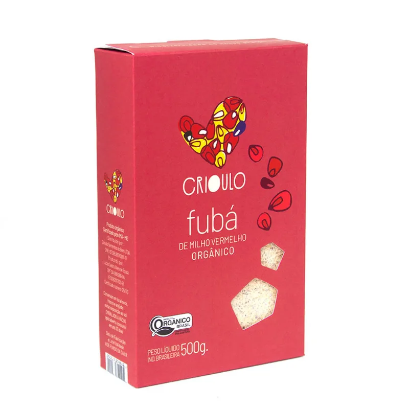 Fubá de Milho Vermelho Orgânico Crioulo 500g